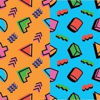 Colorful Random 90's Pattern Background vector