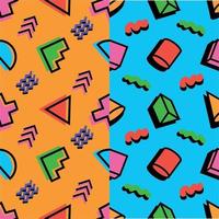 Colorful Random 90's Pattern Background vector