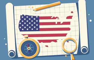 USA Map Background vector