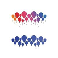 Balloon and bubble flying vector festive balloons, shiny with glossy balloons for holiday