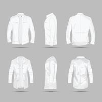 Mens Leather Motorcycle Jacket Template vector