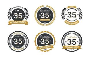 anniversary badge design vector