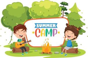 niños divertidos en el campamento de verano