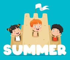 Concept Drawing For Summer Season vector