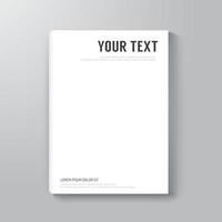 Cover Book mock-up Design Minimal Style Template can be used for E-Book Cover E-Magazine Cover vector illustration