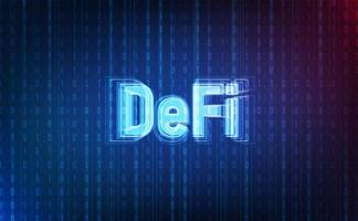 Defi crypto currency on system background.Futuristic concept.vector and illsutration vector