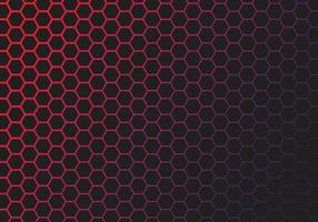 Abstract Technology Hexagon Red-Blue Gradient Background vector