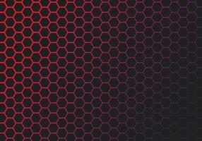 Abstract Technology Hexagon Red-Blue Gradient Background vector