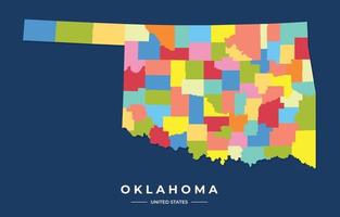 Oklahoma Map Background vector