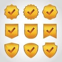 Verified badge with check mark collections vector
