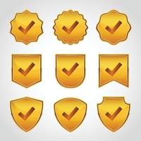 Verified badge with check mark collections vector