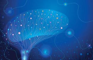 Colorful Brain Neuron Concept Background vector