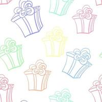 Gift boxes seamless pattern vector illustration