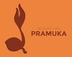 Pramuka Day Greeting Card Paper Template vector