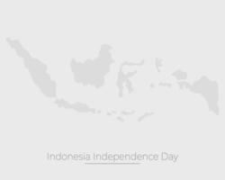 Simple Background Indonesia Independence Day With Map vector