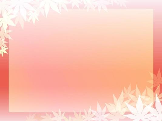 Vector Maple Leaf Frame With Text Space On A Orange Background.