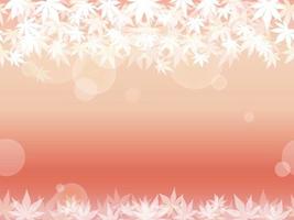 Seamless Maple Leaf Frame On A Pink Background. Horizontally Repeatable. Vector Illustration.