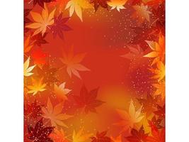 Seamless Autumn Maple Leaf Vector Square Background Isolated On A White Background. Horizontally And Vertically Repeatable.