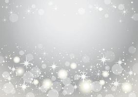 Silver And White Abstract Bokeh Background. Christmas And New Year Holidays Vector Illustration.