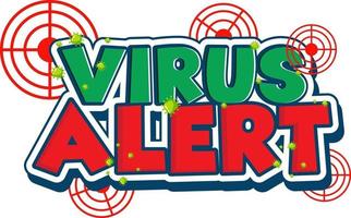 Virus Alert font design isolated on white background vector