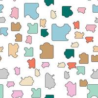 puzzle pieces pastel color seamless pattern perfect for background or wallpaper vector