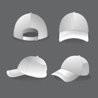 plantilla de gorra blanca simple vector