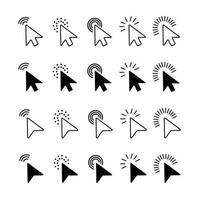 conjunto de iconos de cursor de mouse de flecha vector