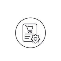 order processing line vector icon