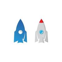 Rocket vector illustration icon Logo design Template