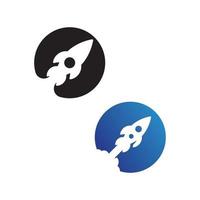 Rocket vector illustration icon Logo design Template