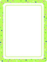 Empty green vertical frame banner template vector