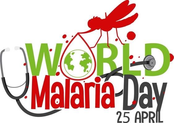 World Malaria Day logo or banner with mosquito