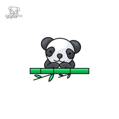 Panda head logo design
