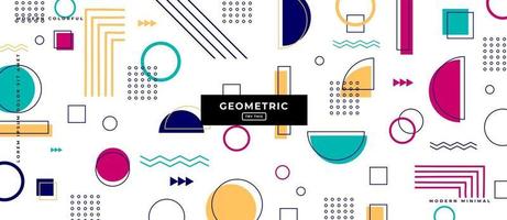 Geometric Shapes and Memphis Background. vector