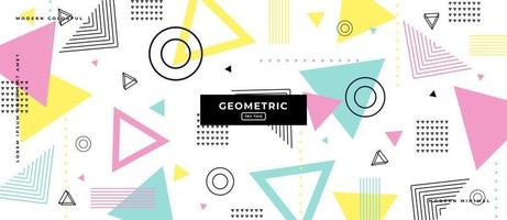Geometric Triangle Shapes in White Background vector