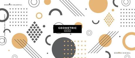 Memphis style Geometrical Shapes in White background. vector