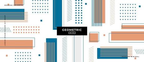 Geometric Rectangle Shapes in White Background vector