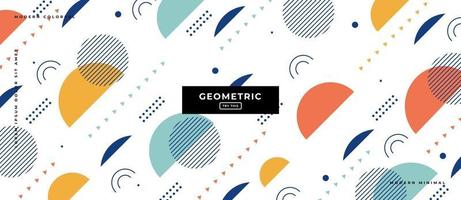 Parallel Memphis Flat Geometry Pattern Background vector