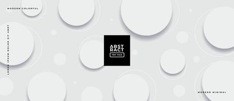 3d Round Shapes Geometric White and Gray Background vector