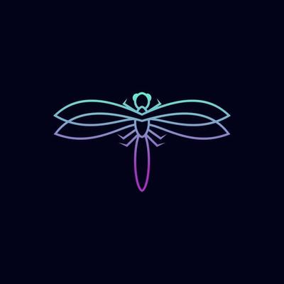 Dragonfly line art