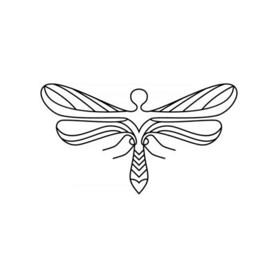 Dragonfly line art