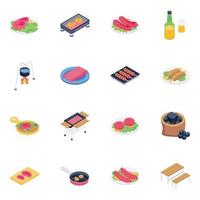 Set of Food Cooking vector