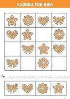sudoku with christmas cookies. vector