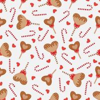 Sweet seamless pattern with lollipops. vector
