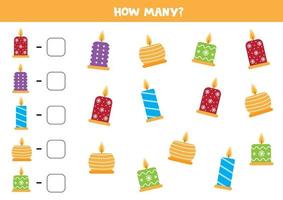 How many candles are there. vector