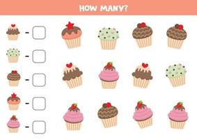 How many muffins are there. vector