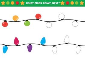 Shiny Christmas light. Guess what color is next. vector