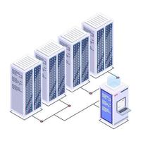 salas de datos de servidores vector