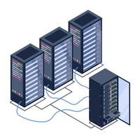 Servers Data Rooms vector