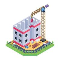 área de construcción moderna vector